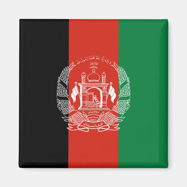 Flagge Afghanistans Magnet (Vorne)
