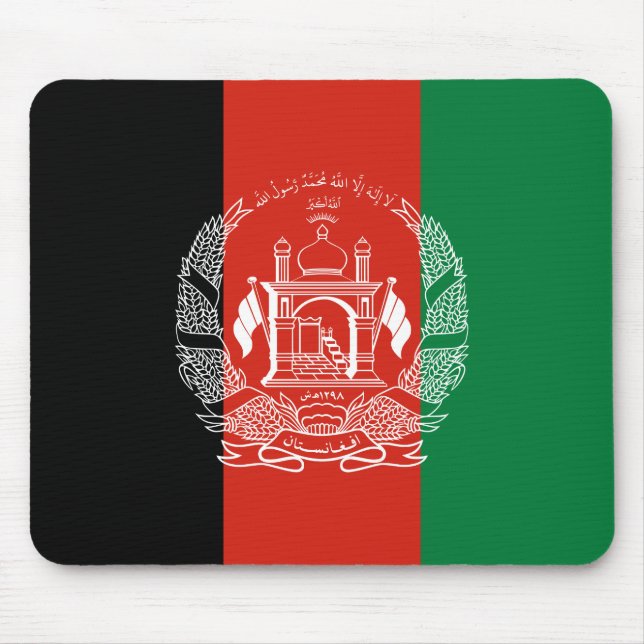 Flagge Afghanistans Mousepad (Vorne)