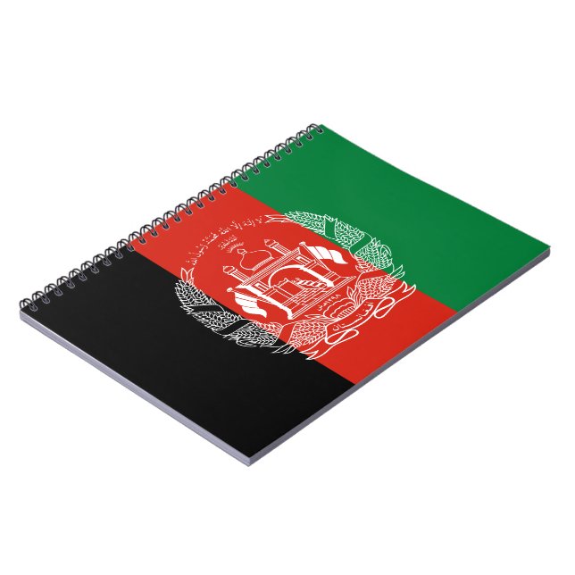 Flagge Afghanistans Notizblock (Linke Seite)