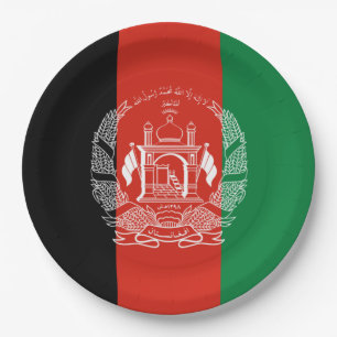 Flagge Afghanistans Pappteller