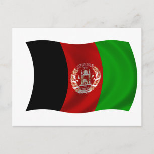 Flagge Afghanistans Postkarte