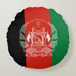 Flagge Afghanistans Rundes Kissen