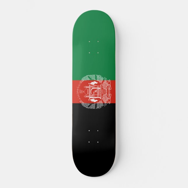 Flagge Afghanistans Skateboard (Vorderseite)