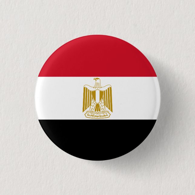 Flagge Ägyptens Button (Vorderseite)