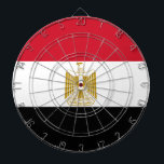 Flagge Ägyptens Dartscheibe<br><div class="desc">Flagge Ägyptens: Sie besteht aus drei horizontalen,  roten,  weißen und schwarzen Streifen,  mit dem nationalen Emblem Ägyptens.</div>
