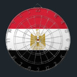Flagge Ägyptens Dartscheibe<br><div class="desc">Flagge Ägyptens: Sie besteht aus drei horizontalen,  roten,  weißen und schwarzen Streifen,  mit dem nationalen Emblem Ägyptens.</div>