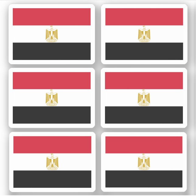 Flagge Ägyptens - eine Sammlung Aufkleber (Vorderseite)