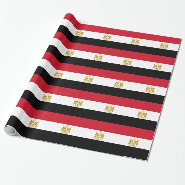 Flagge Ägyptens Geschenkpapier (Ungerollt)