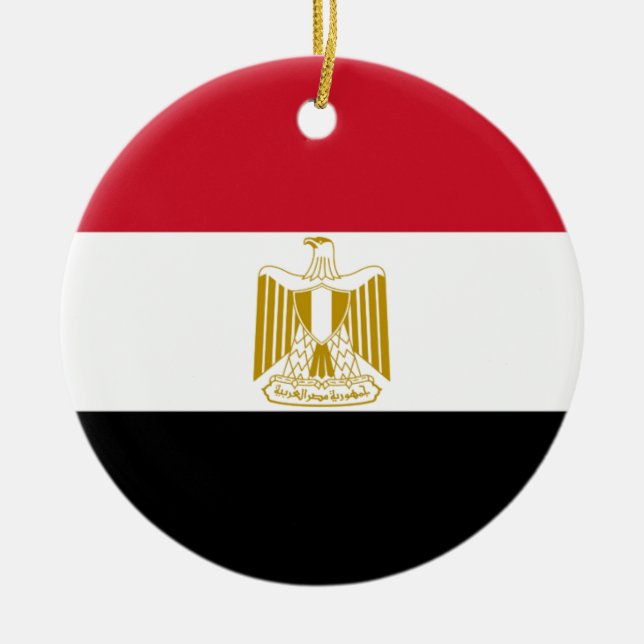 Flagge Ägyptens Keramik Ornament (Vorne)