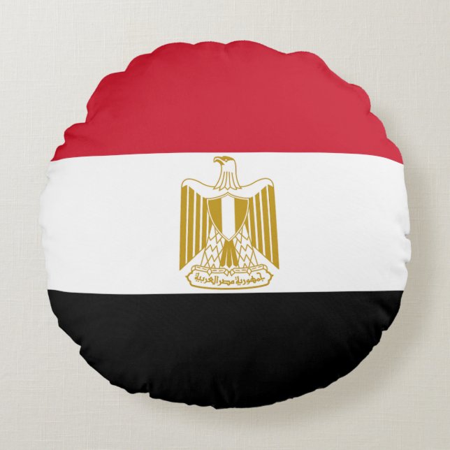 Flagge Ägyptens Rundes Kissen (Vorderseite)