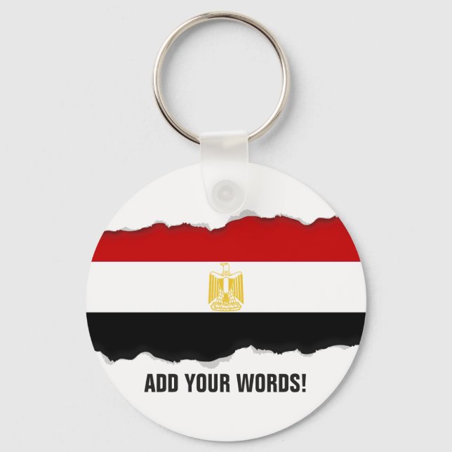Flagge Ägyptens Schlüsselanhänger (Vorderseite)