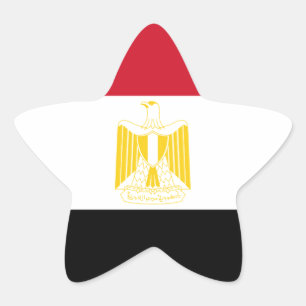 Flagge Ägyptens Stern-Aufkleber