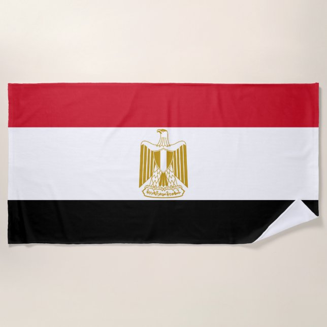 Flagge Ägyptens Strandtuch (Vorderseite)