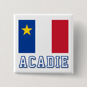 Flagge Akadiens Button