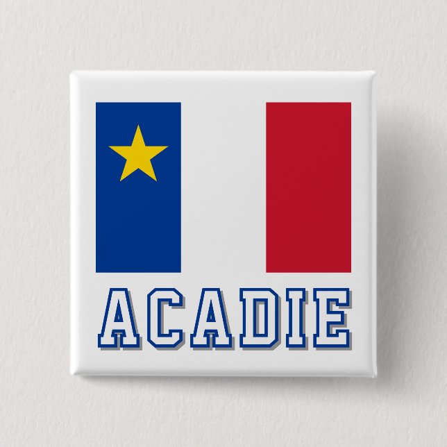 Flagge Akadiens Button (Vorderseite)