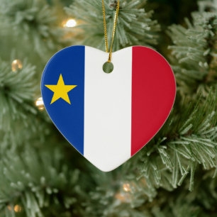 Flagge Akadiens Keramik Ornament