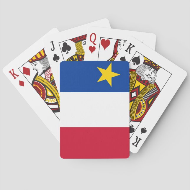 Flagge Akadiens Spielkarten (Rückseite)