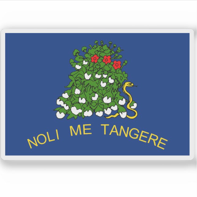 Flagge Alabamas (1861-1865) Aufkleber (Vorderseite)