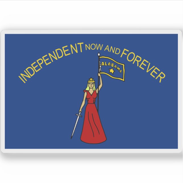 Flagge Alabamas (1861-1865) Aufkleber (Vorderseite)