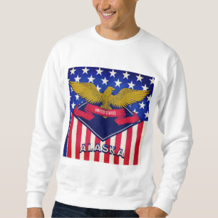 Flagge Alaska USA Sweatshirt