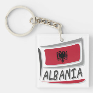 Flagge Albanien Schlüsselanhänger