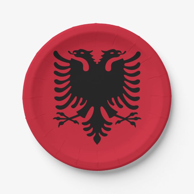 Flagge AlbanienpapierTellers Pappteller (Vorderseite)