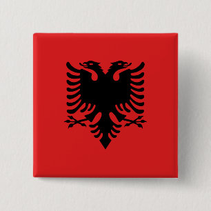 Flagge Albaniens (Albanisch) Button