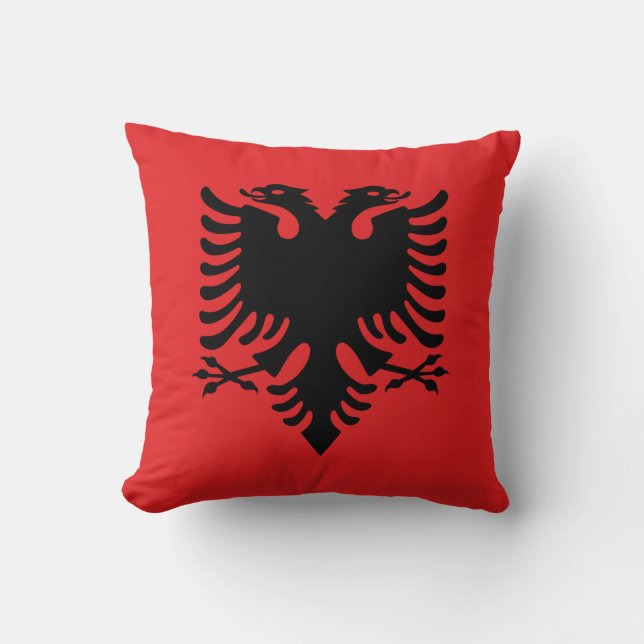 Flagge Albaniens (Albanisch) Kissen (Vorderseite)