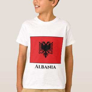 Flagge Albaniens (Albanisch) T-Shirt