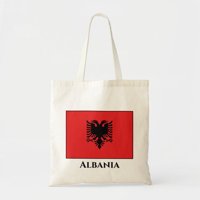 Flagge Albaniens (Albanisch) Tragetasche (Vorne)