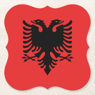 Flagge Albaniens (Albanisch) Untersetzer