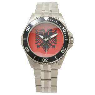 Flagge Albaniens Armbanduhr