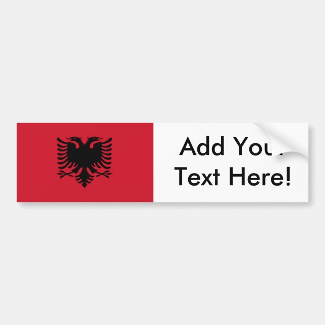 Flagge Albaniens Autoaufkleber (Vorne)