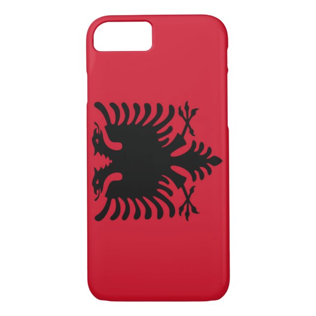 Flagge Albaniens Case-Mate iPhone Hülle (Rückseite)