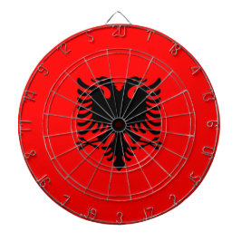 Flagge Albaniens Dartscheibe
