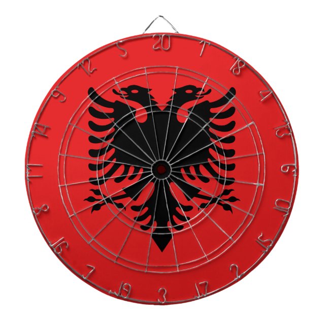 Flagge Albaniens Dartscheibe (vorne)