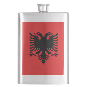 Flagge Albaniens Flachmann