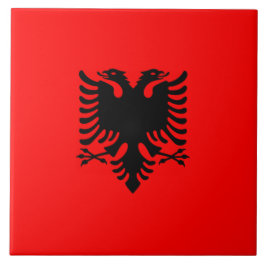 Flagge Albaniens Fliese