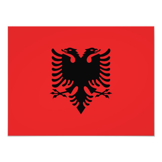 Flagge Albaniens Fotodruck (Vorne)