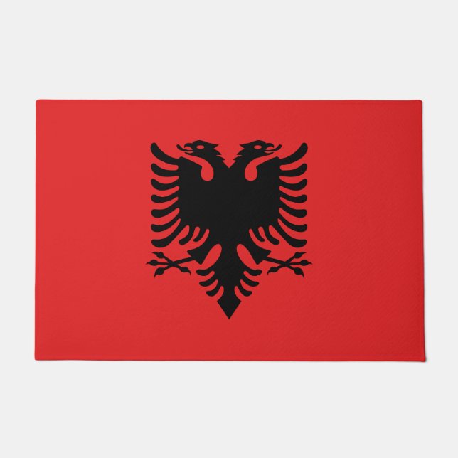 Flagge Albaniens Fußmatte (Vorderseite)