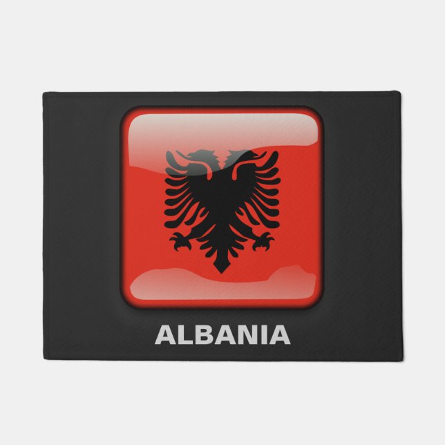 Flagge Albaniens Fußmatte (Vorderseite)