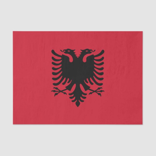 Flagge Albaniens - Gewebepapier Seidenpapier (Vorderseite)