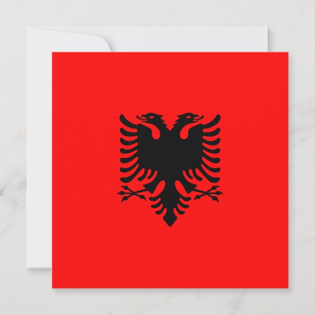 Flagge Albaniens Karte (Vorderseite)