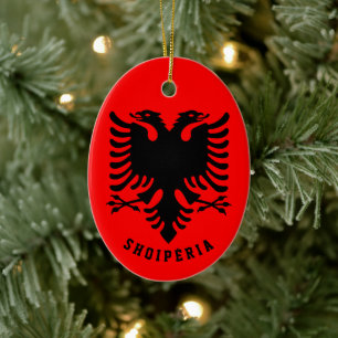 Flagge Albaniens Keramik Ornament