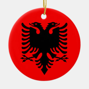 Flagge Albaniens Keramik Ornament