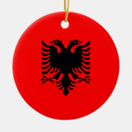 Flagge Albaniens Keramik Ornament