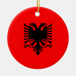 Flagge Albaniens Keramik Ornament