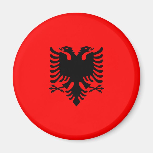 Flagge Albaniens Magnet (Vorne)