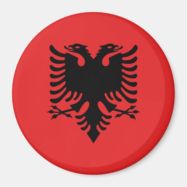 Flagge Albaniens Magnet (Vorne)