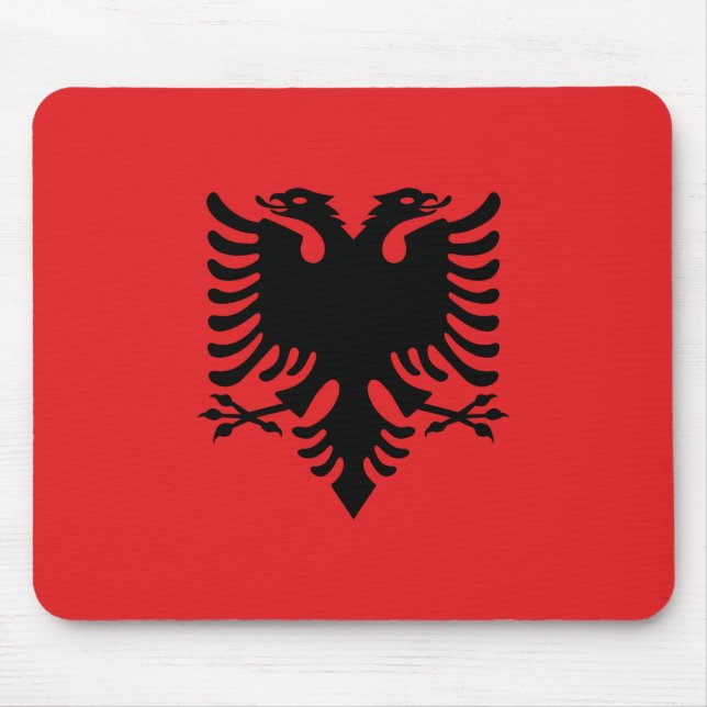 Flagge Albaniens Mousepad (Vorne)